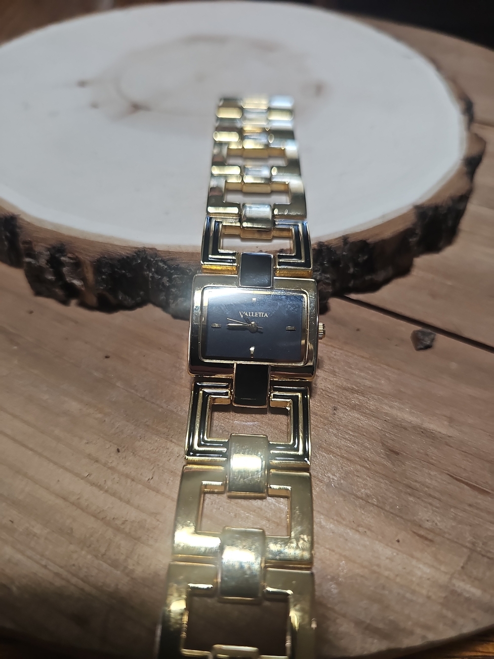 Gold-Tone Women’s Bracelet Watch - Black Dial